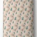 Beige Sage Leaf Sprigs poly-cotton full roll