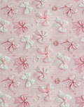 Blush Delicate Floral Sprigs poly-cotton, print close up