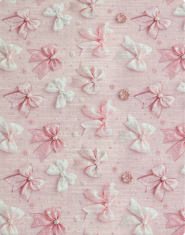 Blush Delicate Floral Sprigs poly-cotton, print close up