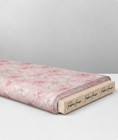 Blush Delicate Floral Sprigs poly-cotton folded