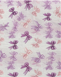 Pale Pink Lavender Floral poly-cotton, print close up