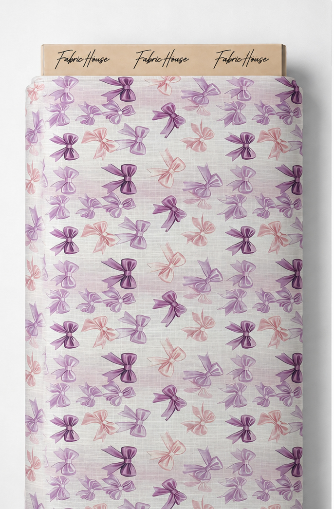 Pale Pink Lavender Floral poly-cotton full roll