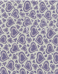 Lavender Ornamental Paisley poly-cotton, print close up