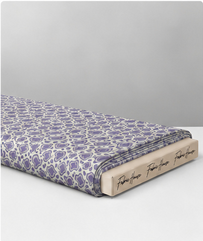 Lavender Ornamental Paisley poly-cotton folded