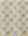 Beige Sage Scallop Pattern poly-cotton, print close up