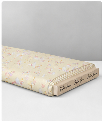 Buttercream Tiny Pastel Doodles poly-cotton folded