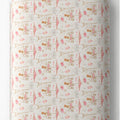 Cream Pink Illustrated Patchwork poly-cotton full roll