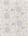 Ivory Pastel Garden Illustrations poly-cotton, print close up