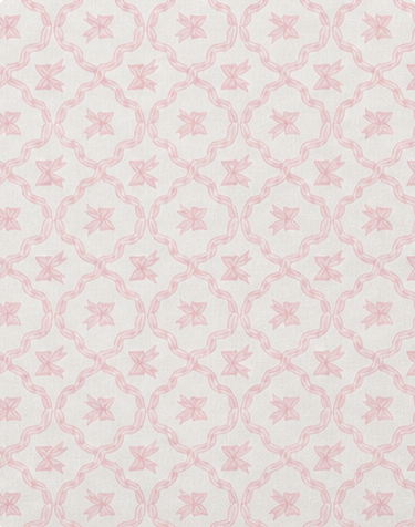 Blush Faint Geometric Rosettes poly-cotton, print close up