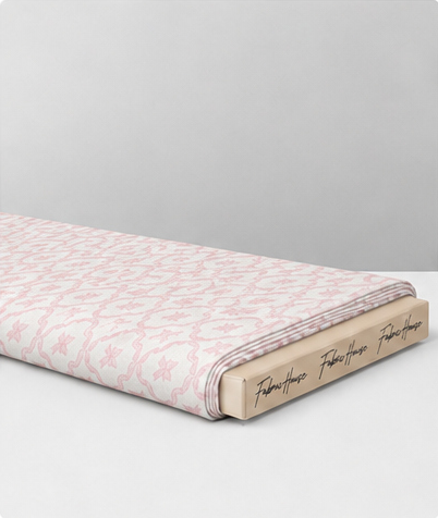 Blush Faint Geometric Rosettes poly-cotton folded