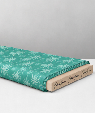Mint Daisy Sprigs silk folded