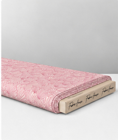 Blush Pink Delicate Floral silk folded