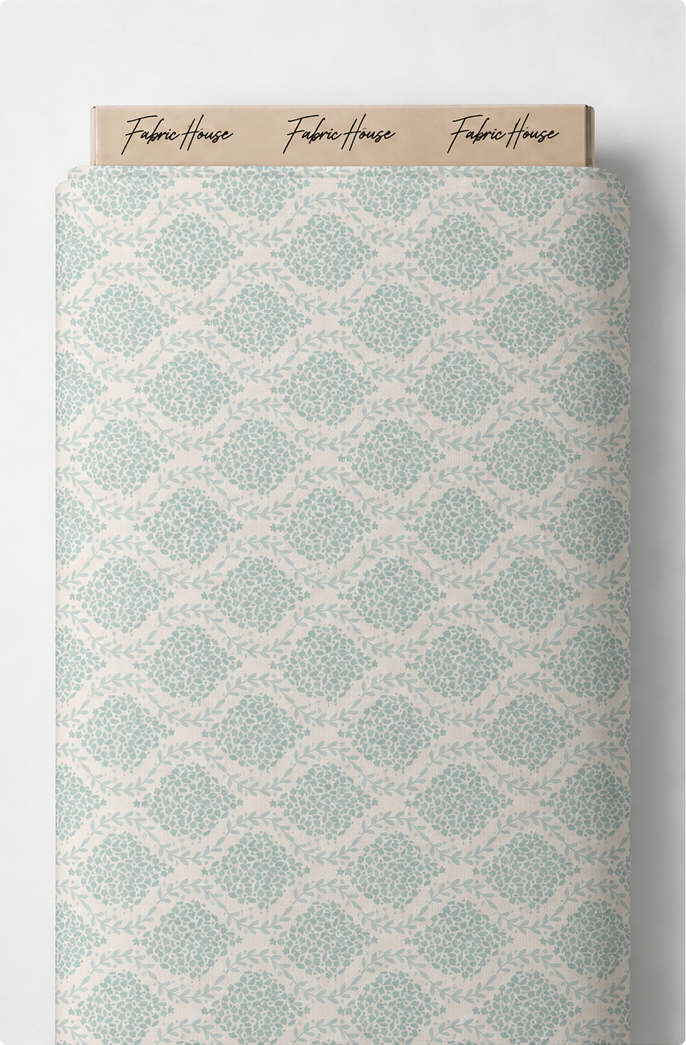 Ivory Soft Geometric silk full roll