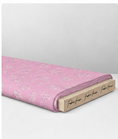 Pastel Pink Tiny Floral silk folded