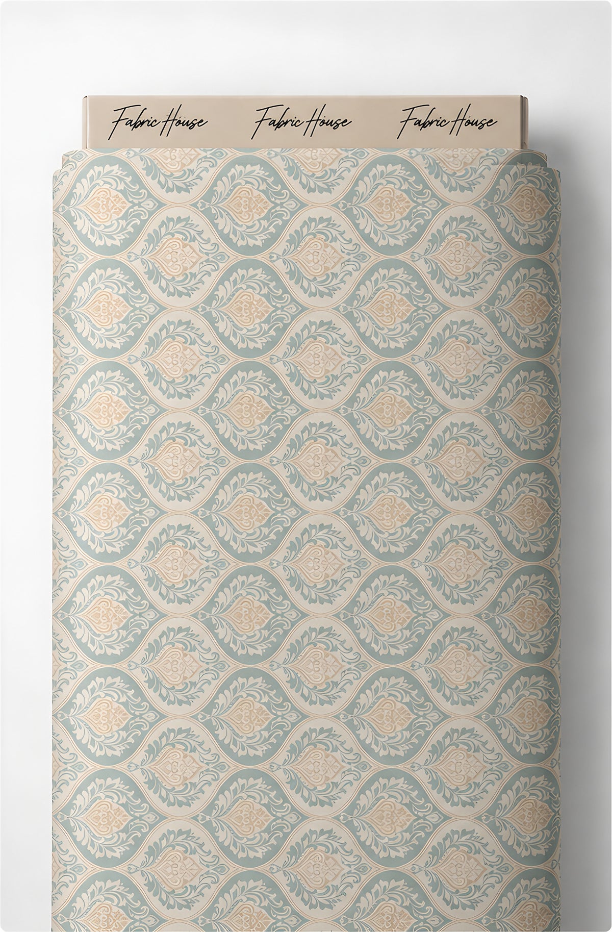 Cream Diamond Lattice silk full roll