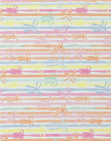 Pastel Rainbow Stripes silk, print close up