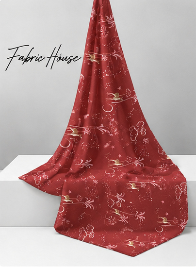 Burgundy Vintage Floral silk draped to show drape and sheen