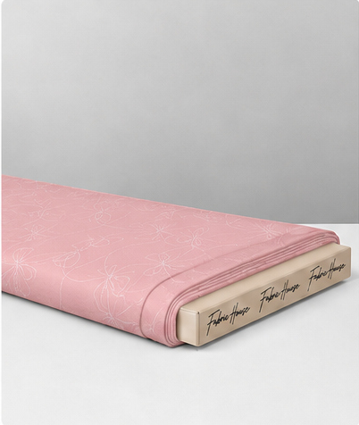 Solid Blush Pink silk folded