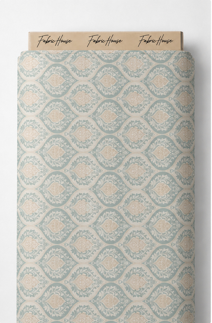 Ivory Diamond Trellis silk full roll