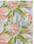 Tropical Pastel Foliage silk, print close up