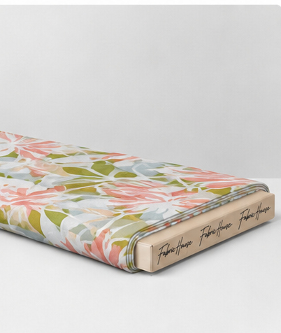 Tropical Pastel Foliage silk folded