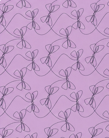 Lavender Textured Floral silk, print close up