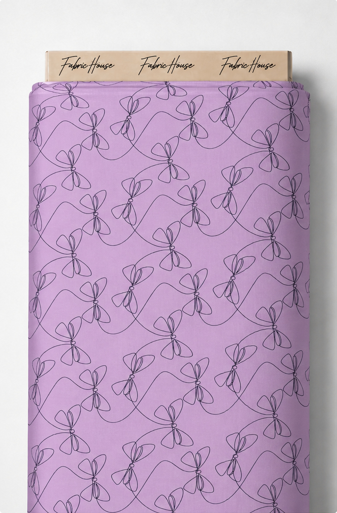 Lavender Textured Floral silk full roll