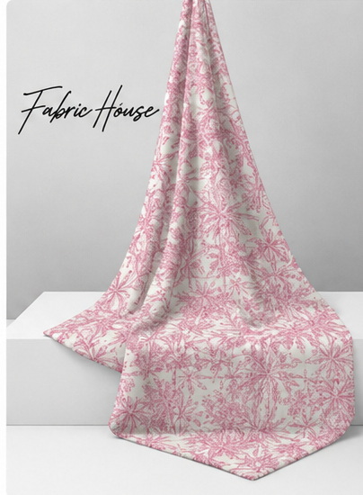 Dusty Rose Floral Texture silk draped to show drape and sheen