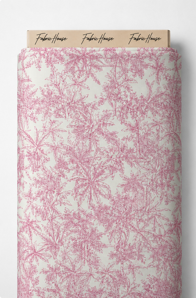 Dusty Rose Floral Texture silk full roll
