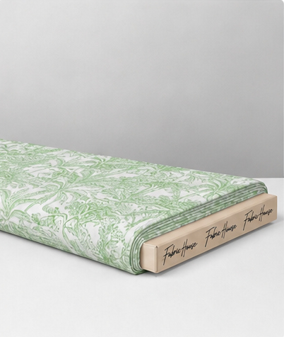 Sage Green Botanical silk folded