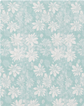 Pale Aqua Floral Lace silk, print close up