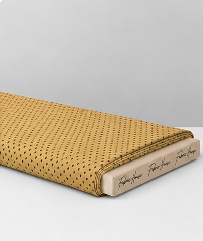 Golden Mustard Micro Texture silk folded