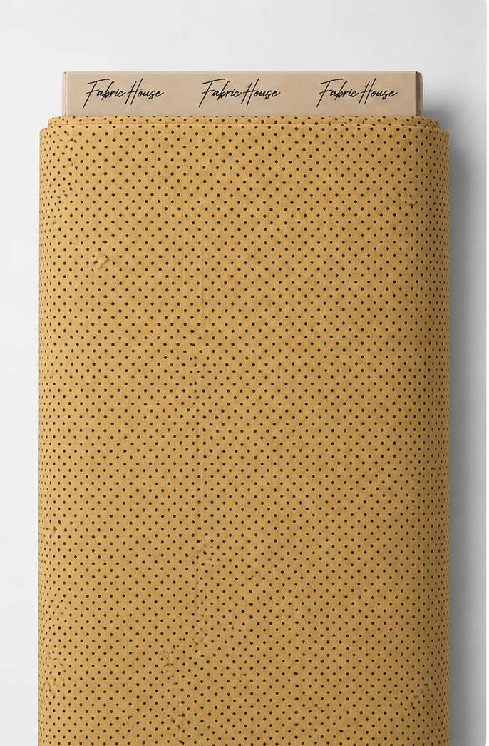 Golden Mustard Micro Texture silk full roll