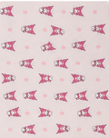 Pink Mini Bow Motifs silk, print close up