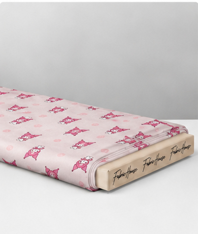 Pink Mini Bow Motifs silk folded
