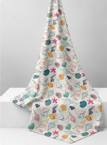 Playful Colorful Mini Prints silk draped to show drape and sheen