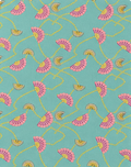 Mint Pink Tiny Blossoms silk, print close up