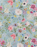 Mint Rose Garden silk, print close up