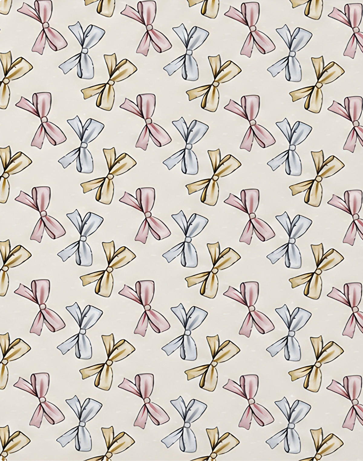 Cream Blue Repeating Motifs silk, print close up