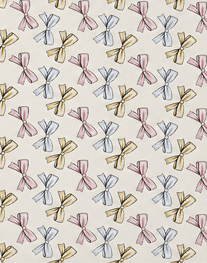 Cream Blue Repeating Motifs silk, print close up