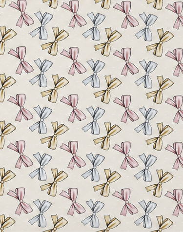 Cream Blue Repeating Motifs silk, print close up