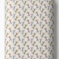 Cream Blue Repeating Motifs silk full roll