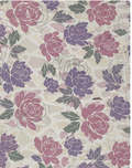 Dusty Mauve Floral Clusters silk, print close up