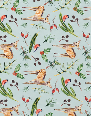 Pastel Tropical Leaf Print silk, print close up
