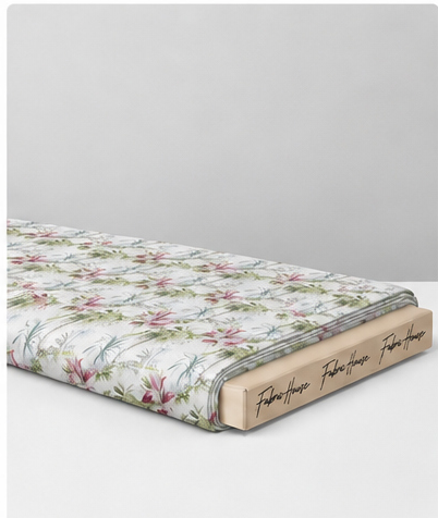 Tiny Rosebud Sprigs silk folded