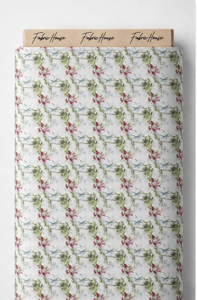 Tiny Rosebud Sprigs silk full roll