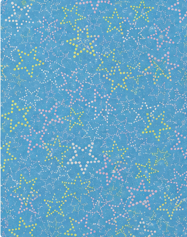 Sky Blue Fine Floral silk, print close up