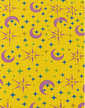 Sunny Yellow Mini Florals silk, print close up