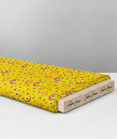 Sunny Yellow Mini Florals silk folded