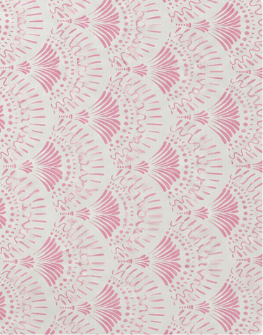 Soft Pink Minimal Motifs silk, print close up
